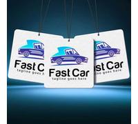 10-100 Pcs Personalised Car Air Freshener with Picture - Custom Photo/Logo/QR Code/Text, Bulk Promotional Gifts for Business Branding Events (A3-Square)