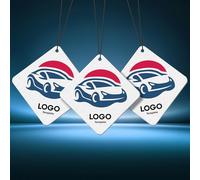 10-1000 Pcs Personalised Car Air Freshener with Picture - Custom Photo/Logo/QR Code/Text, Bulk Promotional Gifts for Business Branding Events (A7-Diamond)