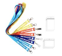 10-10000 Pcs Custom Lanyards Personalized for ID Badge Teacher Student Office Staff Company Event, Polyester Lanyard Customizable Logo Text Clipart Picture