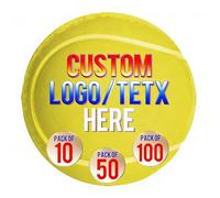 10-1000PCS Custom Stress Balls with Logo Text Personalised Stress Balls Bulk for Adults Relief Encouraging for Office,Events (Tennis Stress Ball)