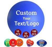 10-1000PCS Custom Stress Balls with Logo Text Personalised Stress Balls Bulk for Adults Relief Encouraging for Office,Events (Round Stress Ball)