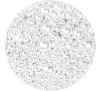10-1000pcs White ABS Imitation Pearls Without Hole Multi-Size Loose Pearl Beads for Jewelry DIY Bracelet Necklace Accessories-White-1mm(1000pcs)