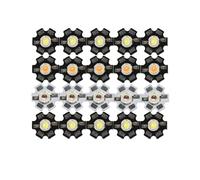 10-100pcs 1W 3W High Power LED Diodes Warm Cold Natural White/Red/Green/Blue/Royal Blue 450 660nm Deep Red UV With 20mm Star(Cold White 10000K,1W-Black PCB x25pcs)