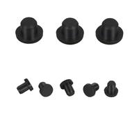 10-100pcs 2.7mm-14.1mm High-Temperature Resistant Silicone Plug Rubber Plug T-Shaped Solid Threaded Hole Blind Cover(Noir,9mm-30pcs)