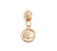 10-100Pcs 5# Nylon Zipper Slider for Bag Heart Zipper Pulls Pocket Zip Pull Repair Kits DIY Replacement Sewing(Light Gold,100pcs)