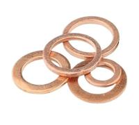 10-100pcs Copper Flat Washer M18 Seal Gasket Sealing Ring Thin Sheet Red Copper Washer(18x25x2 (20Pcs))