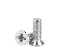 10/100pcs DIN965 M1 .2 .4 .6 M2 .5 M3 M4 M5 M6 Stainless Steel 304 Flat Countersunk Head Machine Screw(5mm,M1 100pcs)