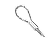 10-100Pcs Double Hole Cable Crimps Sleeve 8-Shape Aluminum Buckle Clamps for M1.5-M4 Steel Wire Rope Fixed Hardware Accessories(50Pcs M2)