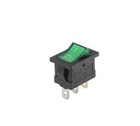 10/100Pcs KCD1 2/3/4Pin 15 * 21mm ON-OFF Boat Car Rocker Switch 6A 250V AC,10A 125V AC Power Switch With Red Green Light Switch(Green Light 3Pin,100 PCS)