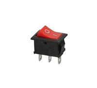 10/100Pcs KCD1 2/3/4Pin 15 * 21mm ON-OFF Boat Car Rocker Switch 6A 250V AC,10A 125V AC Power Switch With Red Green Light Switch(Red 3Pin,100 PCS)