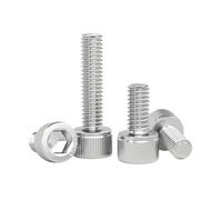 10-100pcs M1.4 M1.6 M2 M3 M4 M5 M6 304 A2-70 Stainless Steel DIN912 Hexagon Hex Socket Cap Head Bolt Screw Length 2-50mm(10mm,M6 (10pcs))