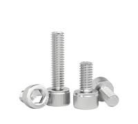 10-100pcs M1.4 M1.6 M2 M3 M4 M5 M6 304 A2-70 Stainless Steel Hexagon Hex Socket Cap Allen Head Bolt Screw Length 2-50mm(8mm,M1.6 (100pcs))