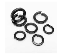 10/100pcs M1.6 M2 M2.5 M3 M4 M5 M6 M8 M10 M12 Black 304 Stainless Steel Spring Washer Split Lock Elastic Gasket(10pcs M12)