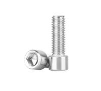 10-100pcs M2.5/M3/M4/M5/M6 304 Stainless Steel Cylindrical Head Hexagon Socket Screws, M6x60mm(10pcs)
