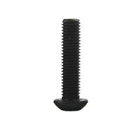 10-100pcs M2 .5 M3 M4 M5 M6 M8 Grade 10.9 Alloy Steel Hex Socket Round Head Cap Black Screw Bolt ISO7380(18mm,M2.5 (100pcs))