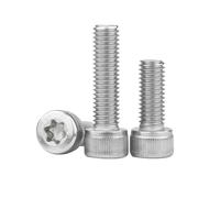 10-100pcs M2/M2.5/M3/M4/M5 Stainless Steel Knurled Torx Socket Cap Head Machine Screws, M3x12mm(40pcs)