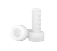 10-100pcs M3/M4/M5/M6/M8 Nylon Knurled Hexagon Hex Socket Head Insulated Machine Screws, M4x10mm(60pcs)