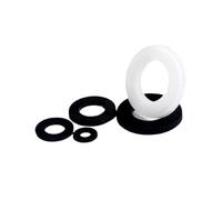 10/100pcs O Ring Black White Plastic Nylon Flat Washer Spacer Insulation Seals Gasket For Screw M2 M2.5 M3 M4 M5 M6 M8 M10 M12(Black,M8X16X1.5MM_100PCS)
