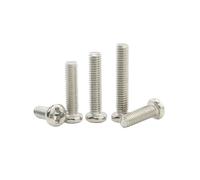 10-100pcs Pan Round Head Machine Screw M1-M6 Nickel Plated Cross Recessed Mini Screw for Laptop Computer(40mm,M3 50pcs)