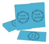 10-100pcs Personalised Full-Color Printed Paper Bag, Custom Photo, Text, Logo 5x7ln Kraft Treat Bags for Candy, Biscuits, Wedding Favours, Birthday Party, Candy Buffet and Envelope Decoration (Blue)