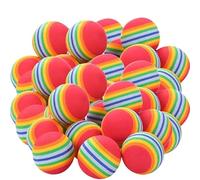 10/100PCS Pet Toy Balls Interactive Rainbow EVA Balls Cat Dog Training Toys Soft Automatic Jumping Balls Pet Supplies(50PCS)