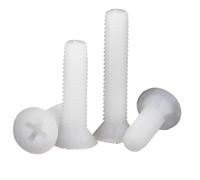 10~100PCS White Nylon Countersunk Head Screws M2 M2.5 M3 M4 M5 M6 M8 Flat Head Cross Groove Plastic Cross Head Bolts(M6x15mm-30Pcs)