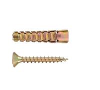 10-100Set/20-200pcs Tree Shaped Steel Wall Anchor with for Concrete Wall Hollow-Wall Wooden Wall M5 M6 M8(M6x32,100 sets(200pcs))