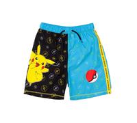 (10-11 Years, Blue/Black/Yellow) Pokemon Boys Pikachu Pokeball Swim Shorts