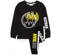 (10-11 Years) DC Comics Batman Long Sleeve Long Leg Pyjama Set (Boys Black)