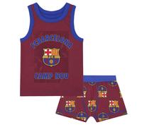 Barcelona FC Official Boys' Tank Top and Boxer Set Football Theme, Blue, 10-11 Years