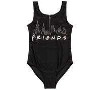 (10-11 Years) Friends 1 Piece Swimming Costume (Girls Black)
