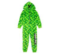 (10-11 Years, Green) Minecraft Boys Creeper Pixel Bodysuit