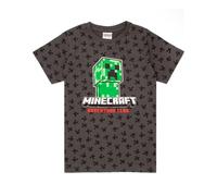 (10-11 Years) Minecraft Short Sleeved T-Shirt (Boys Grey)