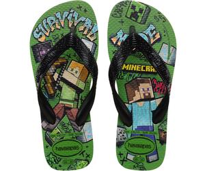 (10/11K UK, Beige) Havaianas Kids Boys Minecraft Summer Beach Sandals Thongs Flip Flops
