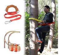 10'' 12'' 14'' 16'' 18'' 20'' Portable Tree Climbing Spikes and Harness, Professional Wooden Pole Climbers Gear Tool Foot Buckle for Picking Fruit(9 4/5in (25cm))