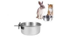 10/12/14cm Stainless Steel Bird Feeding Cups with Clamp Holders - Food and Water Bowls for Birds, Parrots, Small Pets - Rustproof, Easy to Clean (M(12 * 5CM))