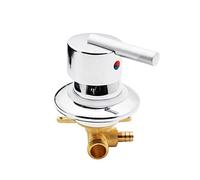 10/12.5/14.5cm Brass Shower Faucet Mixer Single Handle Ceramic Cartridge Thickened Design Ideal for Shower Cabin 1-Way Valve Water Outlet Distance 1/2/3/4/5 Sortie