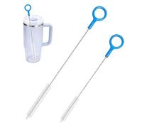 10 & 12 Inch Flexible Straw Brush,Compatible with Stanley Tumblers | Reusable Straw Cleaner with Hanging Loop,flexible structure fits curved straw Compatible with Stanley Cup Water Bottle