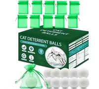 10/12 Pack Dog Deterrent, Cat Repellent Spray, Safe and Effective Formula, for Indoor Outdoor Use, Protects Gardens Furniture from Scratching Digging, Pet and Plant Friendly. (White 10pcs)