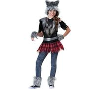 (10-12 years (142-147 cm)) Wolf costume for girls