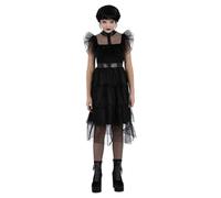 Smiffys Girl's Gothic Prom Costume Dress in Black | Size: 10-12 Years Smiffys Black 10-12 Years