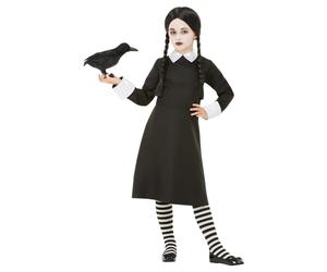 (10-12 Years, Black) Smiffys Girls Gothic School Costume Dress Set