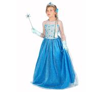 (10 - 12 years) Girl's blue ice princess costume and accessories