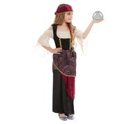 (10-12 Years, Multicoloured) Smiffys Girls Deluxe Fortune Teller Costume Set