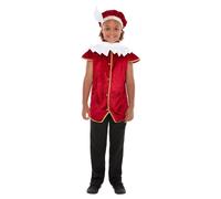 (10-12 Years, Red/White) Smiffys Childrens/Kids Tudor Costume Set