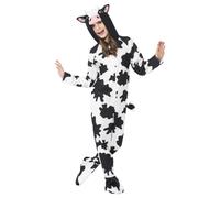 (10-12 Years, White/Black) Smiffys Childrens/Kids Cow Costume Suit
