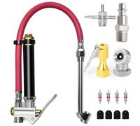 10-120 PSI Car Tyre Pressure Gauge-Gun, Dual Head 1/4" NPT Air Compressor, Stainless Steel And Brass Materials, For Cars, Trucks, SUVs, RVs, Motorcycles(13PCS)