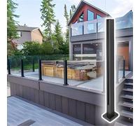 10-12mm Toughened Glass Balustrade Post Modern Guardrail System for Hallways Stairs Pools & Courtyards Pre-drilled Mid Post (1800mm) for Easy Installation