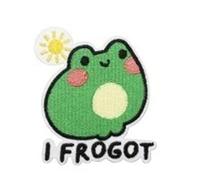 10/12PCS Handmade Animated Embroidery Patches for Clothing - Iron-On Frogs Stickers for DIY Projects(D)