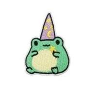 10/12PCS Handmade Animated Embroidery Patches for Clothing - Iron-On Frogs Stickers for DIY Projects(E)
